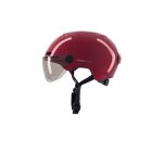 Casque v�lo / trottinette connect� cosmo connected fusion + avec visi�re clignotants feu freinage - bordeaux ...