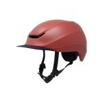Casque vlo urbain kask moebius - rouge - adulte - homme - ergo fit - visire amovible - confortable