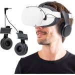 Casque vr sur mesure - woopso - compatible oculus quest 2 - son 3d 360 degr�s - basses profondes - noir ...