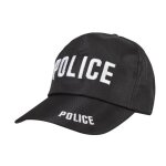 Casquette - police - adulte - tissu - noir - rglable