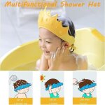 Casquette bain b�b� - bonnet de douche r�glable - design couronne mignonne - couleur jaune - mixte