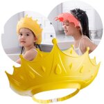 Casquette de bain b�b� jaune visi�re de douche r�glable pour prot�ger les yeux et oreilles des enfants ...