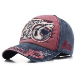 Casquette baseball funmoon en denim pour homme - protection solaire - vin rouge