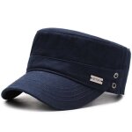 Casquette baseball homme de soleil de sport exterieur r�glables couleur unie bleu marine