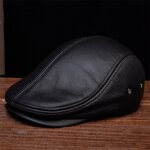 Casquettebéret en cuir géunine unisexe pour homme et femme chapeau seau hl042 - type black - l(55 56cm) ... Casquettebéret en cuir géunine unisexe pour homme et femme chapeau seau hl042 - type black - l(55 56cm) ...