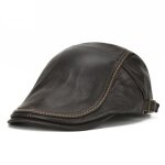 Casquette en cuir de vache véritable pour homme - type coffee Casquette en cuir de vache véritable pour homme - type coffee