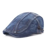 Casquettebret en jean pour hommes et femmes chapeau plat dcontract unisexe printemps - automne - type ...