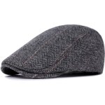 Casquette bret plate newsboy laine femme homme chapeau gavroche hiver gris