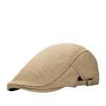 Casquette b�ret style lierre britannique homme en coton ? taille 55 - 60 cm khaki (beige)