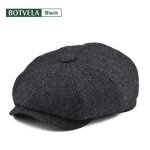 Casquettebotvela laine tweed casquette gavroche chevrons hommes femmes gatsby point blanc gris rtro ...