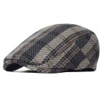 Casquette - gray - bret plat homme - automne / hiver - style gatsby anglais - polyester