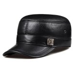 Casquettecasquette en cuir véritable pour homme et femme chapeau chaud unisexe style vintage - type black ... Casquettecasquette en cuir véritable pour homme et femme chapeau chaud unisexe style vintage - type black ...