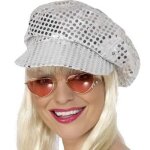 Casquette disco - argent - facettes miroir - adulte