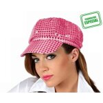 Casquette disco - atosa - rose paillette - mixte - sequin - livr� � lunit�
