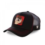 Capslab casquette looney tunes taz homme - trucker - filet rigide - noir rouge marron ecru - visire ...