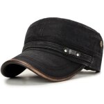 Casquettecasquette militaire en coton dlav pour hommes couleur unie ajustable plus pais pour lhiver ...
