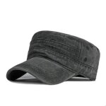 Casquette militaire - militaire - patrouille arm�e - coton d�lav� - noir