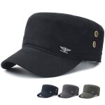 Casquette militaire - militaire - flat top - coton - noir - urbain