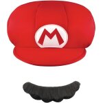 Casquette et moustache mario enfant