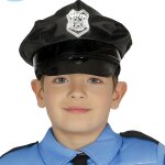 Casquette - police - enfant - noir - insigne couleur or
