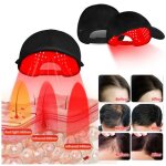 Casquette pour la repousse des cheveux bonnet th�rapeutique � perles led (660nm&850nm&940nm) pour hommes ...