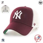 Casquette snapback - 47 brand - branson - maroon - ajustable - couronne structur�e
