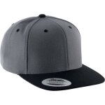 Casquette visire plate - 6 panneaux (dark grey / black - one size - homme)