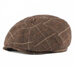 Casquettechapeau vintage en laine pour hommes et femmes brets  carreaux peaky blinders casquette - ...