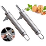 Casse noix - inox - 2pcs - design ergonomique - facile � nettoyer - prise en main confortable