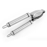 Casse - noix manuel professionnel - argent - acier inoxydable - 20x6 cm - multifonctionnel