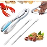 Casse noix - multifonctionnel - acier inoxydable - argent et bleu - 17cm - outil de cuisine Casse noix - multifonctionnel - acier inoxydable - argent et bleu - 17cm - outil de cuisine