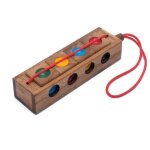 Casse - tte en bois - tdah iq - puzzle 3d - multicolore - 4 blocs - pour enfants et adultes