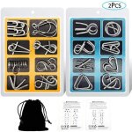 Casse - tte mtallique wire set de 16 - iq test disentanglement puzzles - pour enfants et adultes