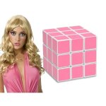 Casse - tte - rubiks - cube magique rose - pour enfants - 1 joueur ou plus -  partir de 8 ans