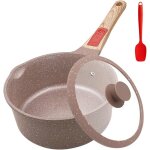 Casserole en c�ramique anti - adh�sive - sightmark - 20 cm - 2. 5l - poign�e amovible - marron - sans ...