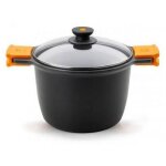 Casserole - bra - efficient - anti - adhrente - sans pfoa - couvercle en verre