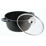 Casserole - fonte daluminium - couvercle en verre - anti - adh�sif - �36 cm