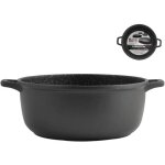 Casserole - h&h - 32 cm - anti - adh�sif en pierre - compatible tous feux - 2 poign�es