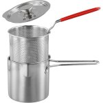 Casserole profonde en acier inoxydable avec panier petite marmite multi - usage pour friture et cuisson ...