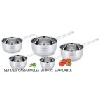 Casseroles - royal swiss - acier inoxydable - empilable - tous feux dont induction