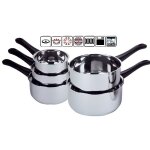 Casseroles x5 inox induction hora