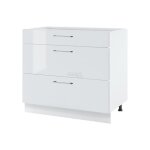 Casserolier bellissi blanc brillant l 90 cm - cuisineandcie