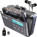 Cassette player k7 - lecteur cassette audio - convertisseur audio en mp3 - microphone et haut - parleur ...