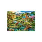 Castorland puzzle 2000 pi�ces - maison idyllique avec chevaux (idyllisches haus mit pferden)
