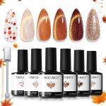 Cat eye semi - permanent uv led gel nail polish 6 colours glitter magnetic manicure varnish kit for nail ...