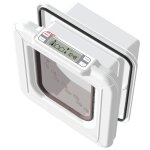 Chatière électronique pour chat cat mate elite microchip avec minuterie - blanc Chatière électronique pour chat cat mate elite microchip avec minuterie - blanc