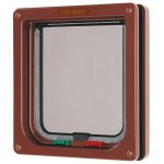 Chati�re pour chat - cat mate - porte 309 4way - marron - int�rieur