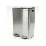 Catavana poubelle double compartiment 2 x 30l p�dales m�tal 2 seaux plastique fermeture douceur herm�tique ...