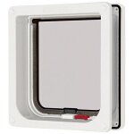 Catmate chatire petsafe cat mate verrouillable avec tunnel cache dcoupe blanc hauteur x longueur x ...