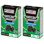Caussade carpt400x2 raticide canadien - 2x40 pices - forte infestation appt prt  lemploi